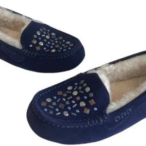 UGG Ansley Stud Navy Moccasin